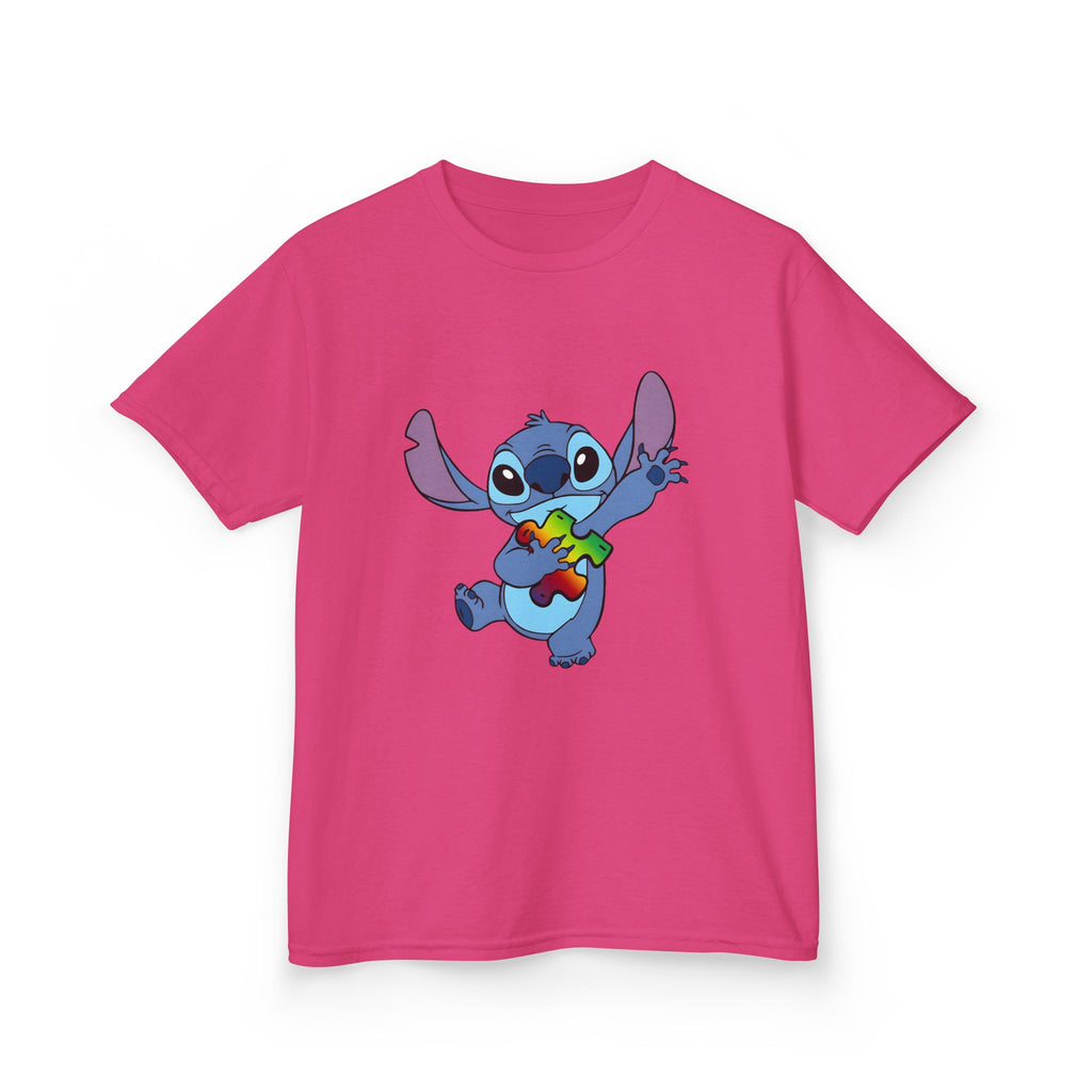 Kids Tee — Cute Stitch Holding Heart Graphic