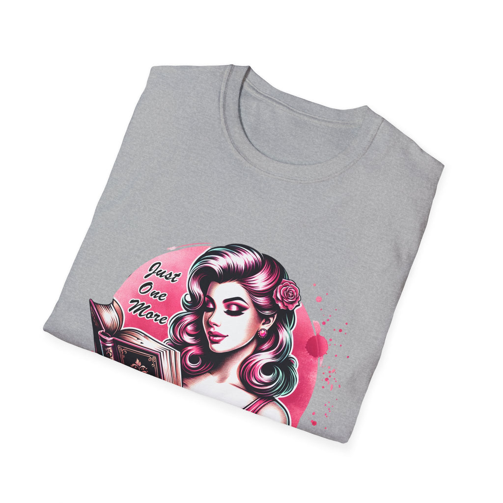Chapter Reading Tee — Retro Pinup Woman 'Just One More Chapter' Book Lover T-Shirt