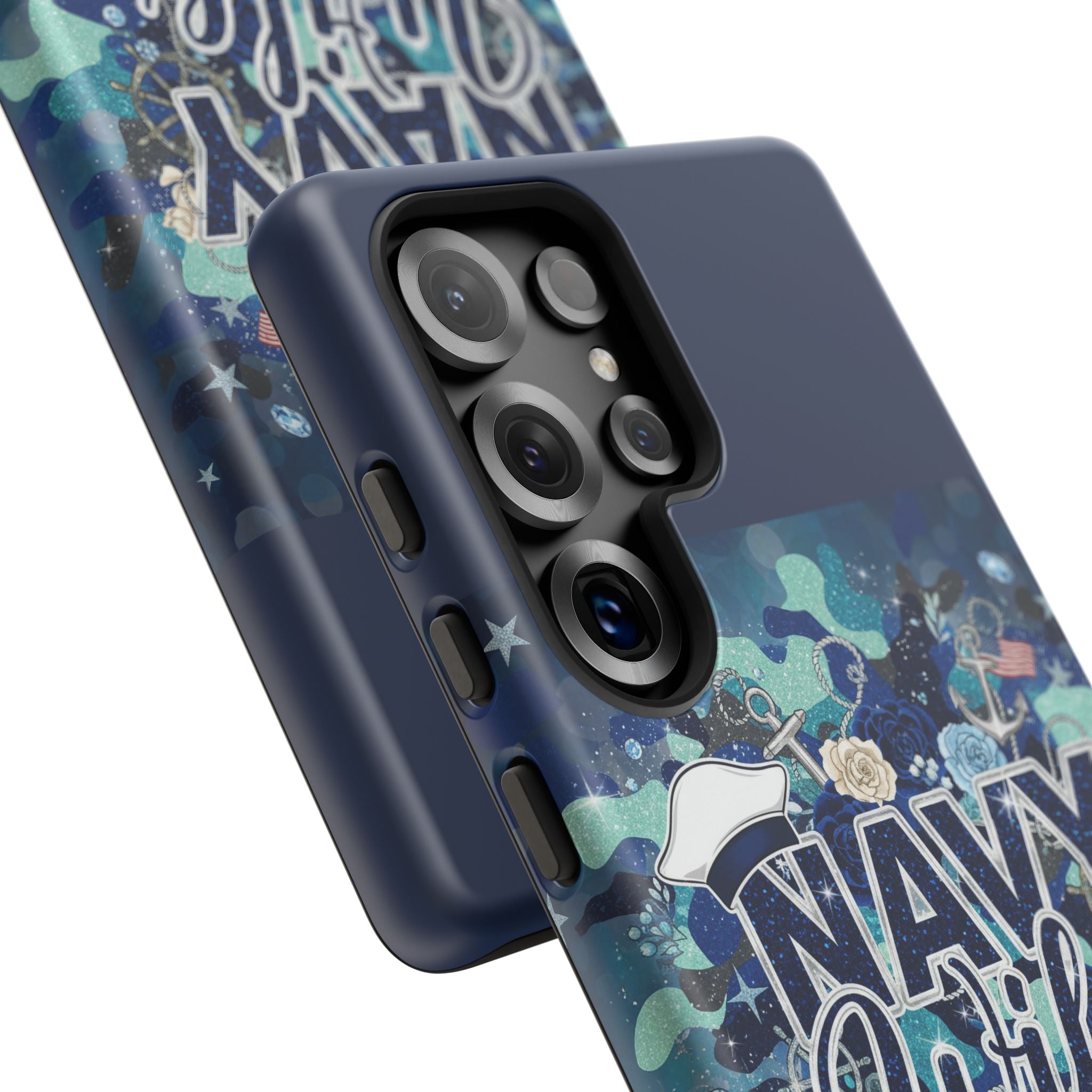 Navy Wife Tough Phone Case — Camouflage Military Tribute Protective Cover
