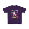 Autism Sparkle Kids T-Shirt — "Autism Can't Dim My Sparkle" Unicorn Tee