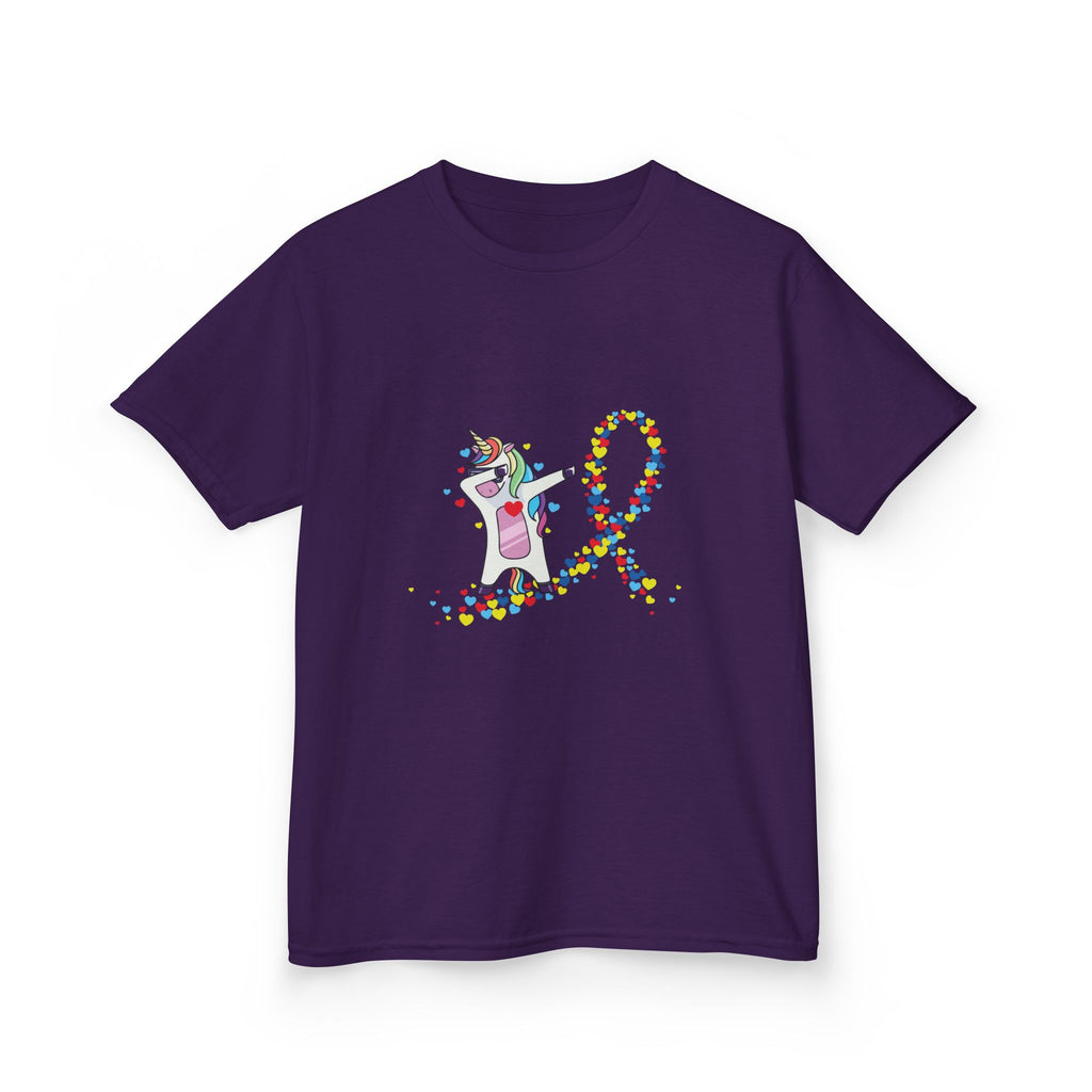 Kids Tee — Cute Unicorn Pouring Rainbow Confetti (Kids)