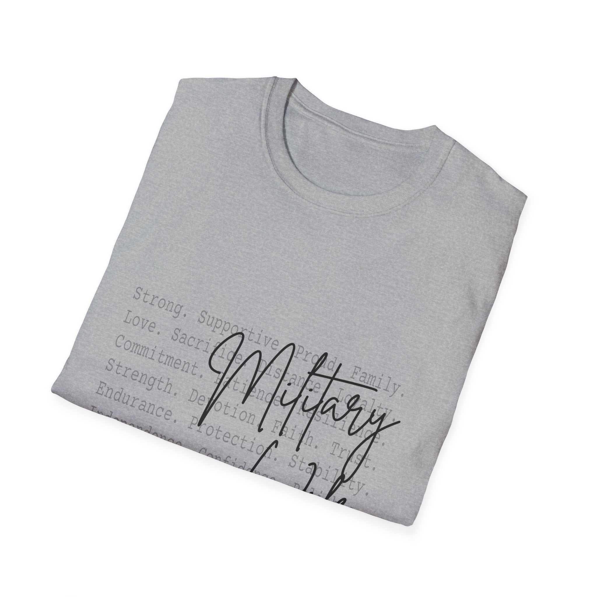 Military Wife T-Shirt — Script Graphic Tee for Military Spouses