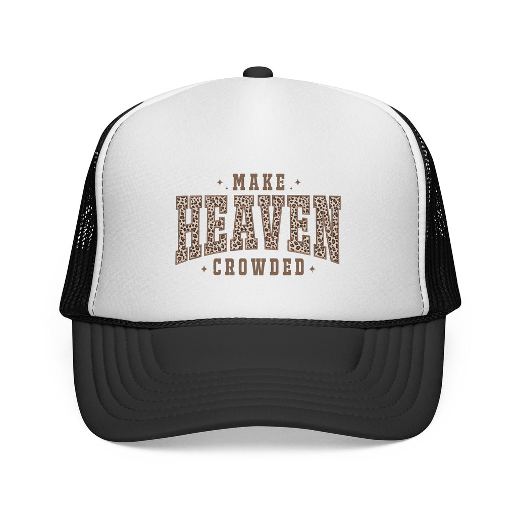 Trucker Cap — "Make Heaven Crowded" Retro Western Mesh Hat