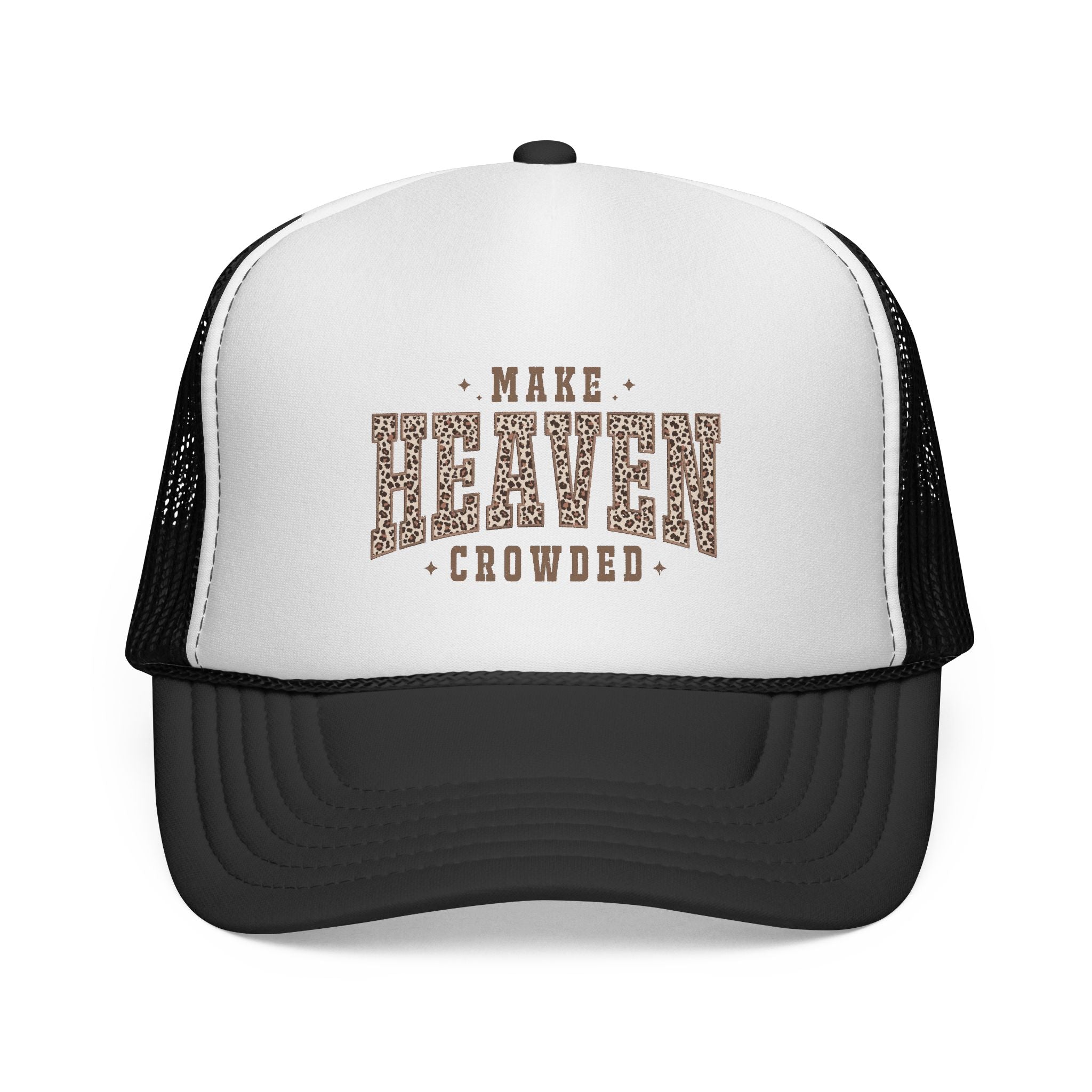 Trucker Cap — "Make Heaven Crowded" Retro Western Mesh Hat