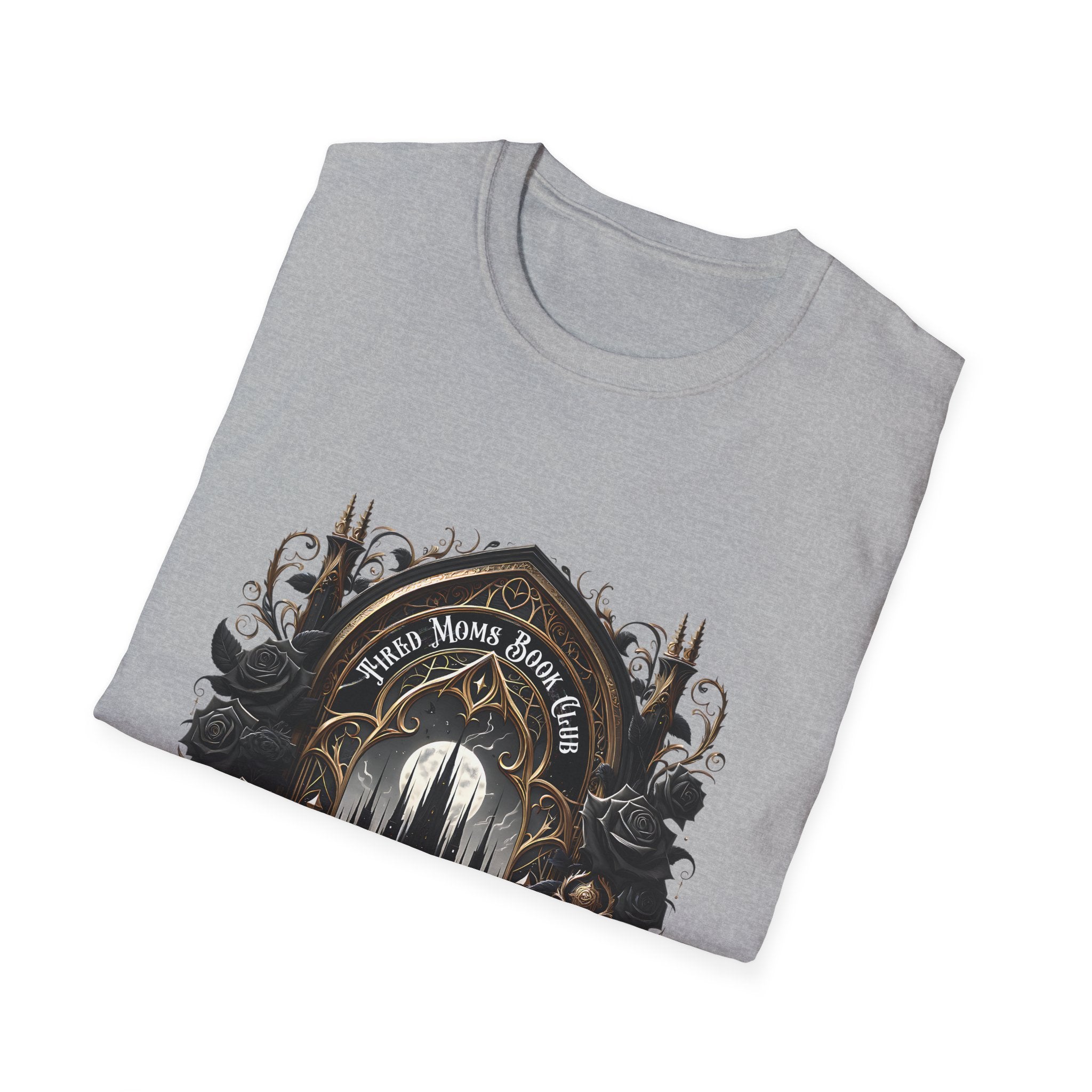 Gothic Library T-Shirt — "Read Books & Rise" Dark Fantasy Graphic Tee