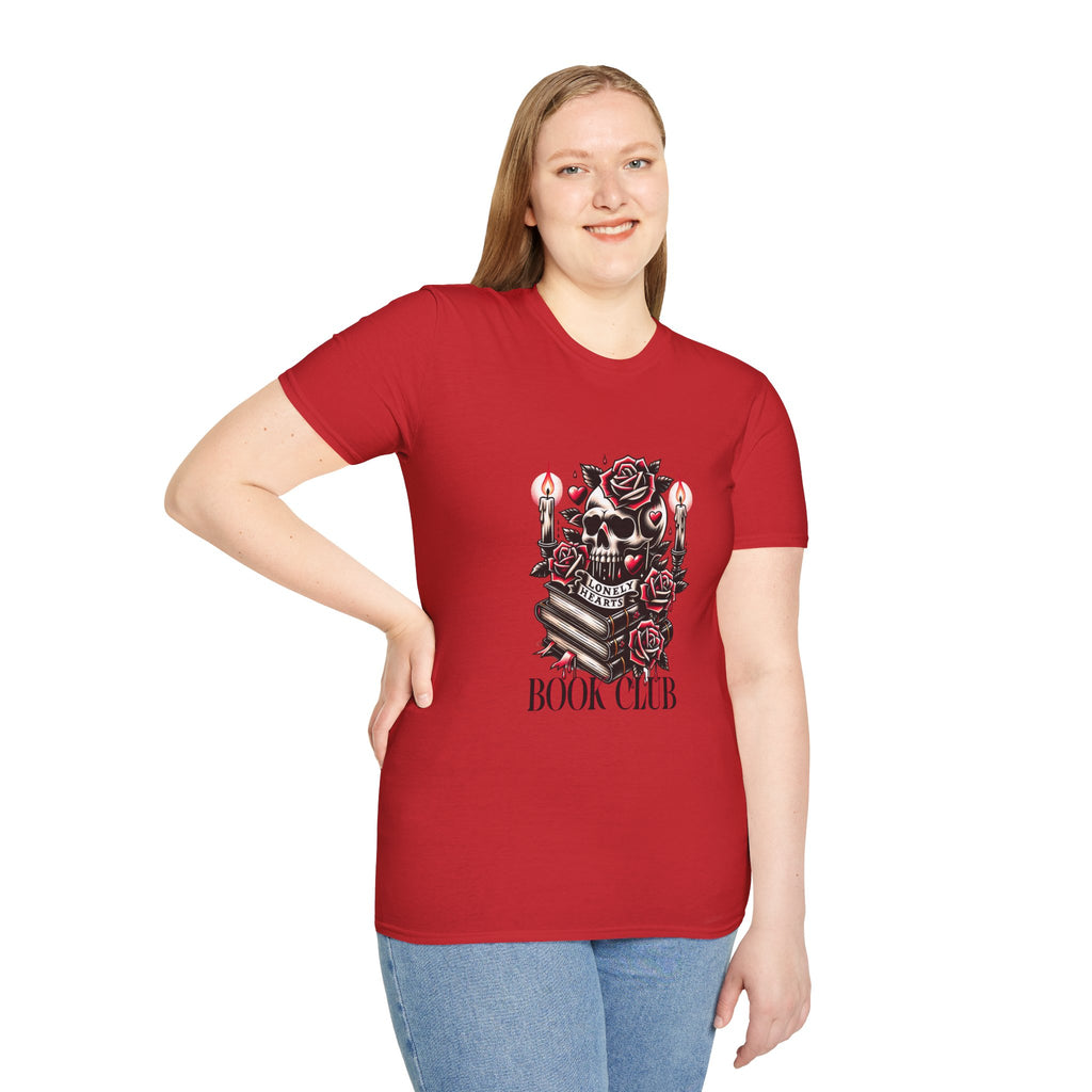 Gothic Skull & Roses "Book Club" T-Shirt