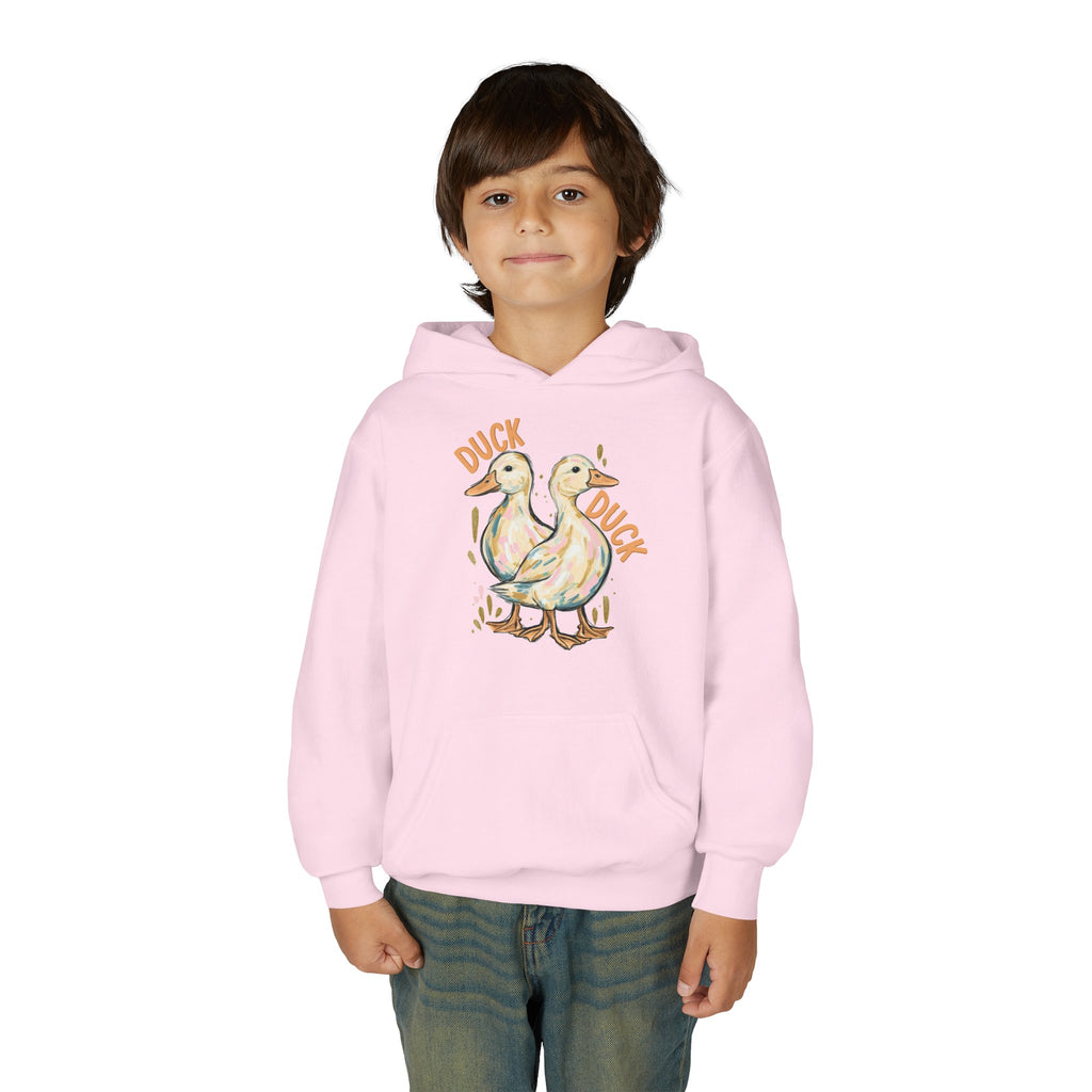Youth Hoodie — Cute 'Duck Duck Goose' Watercolor Ducks Pullover