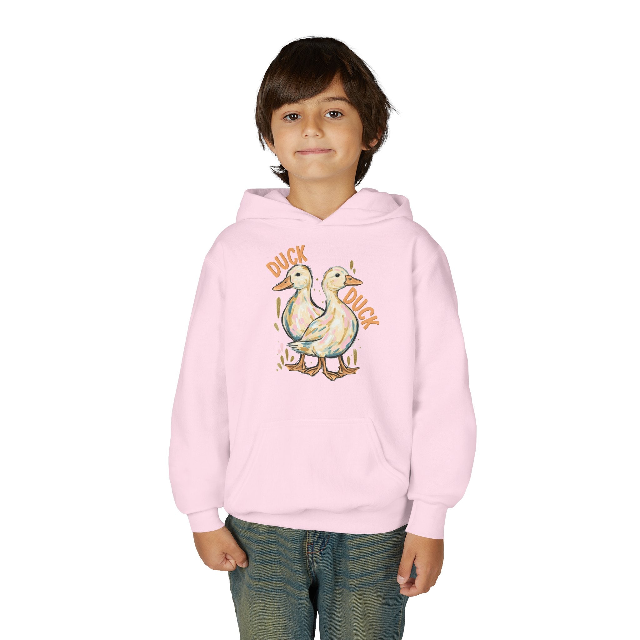 Youth Hoodie — Cute 'Duck Duck Goose' Watercolor Ducks Pullover