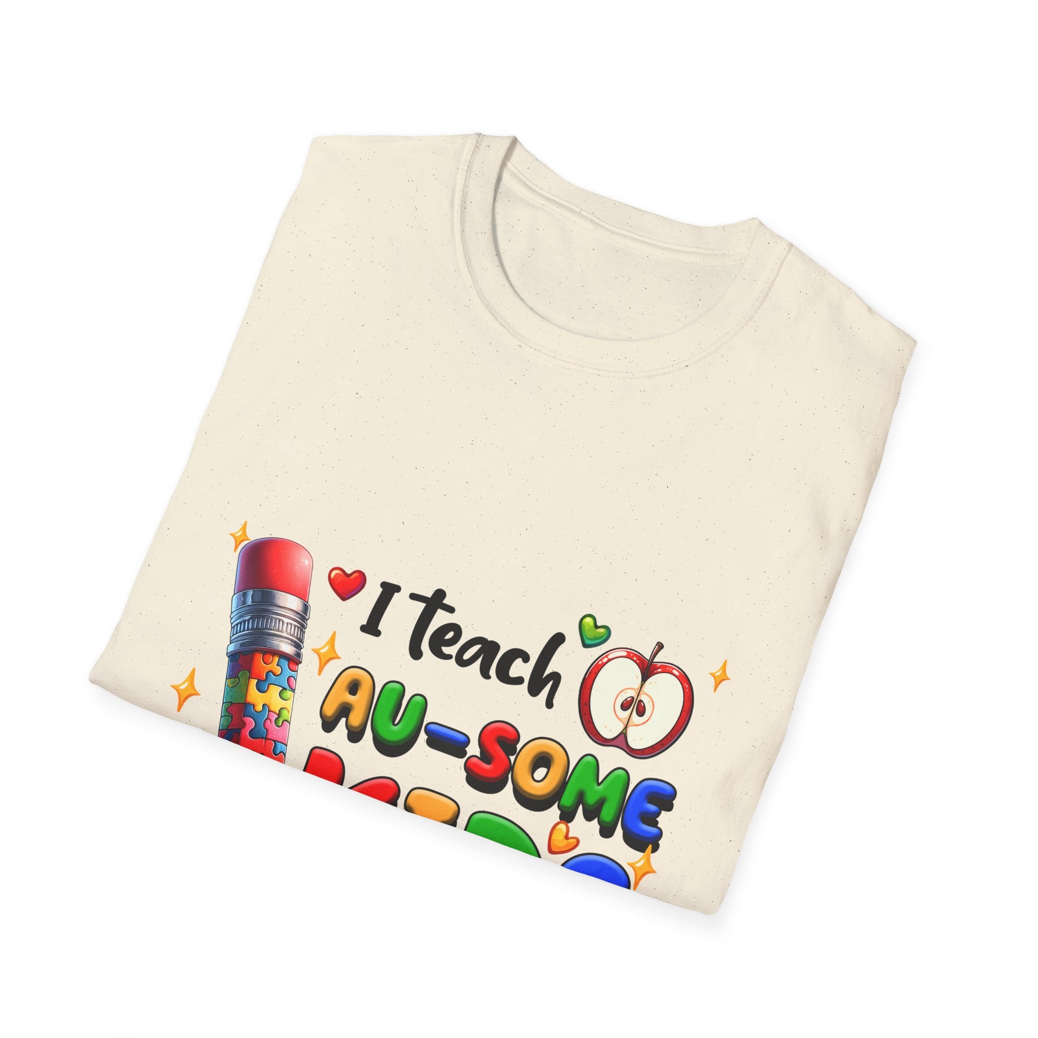 Teacher T-Shirt — "I Teach AU-SOME Kids" Colorful Autism Awareness Tee