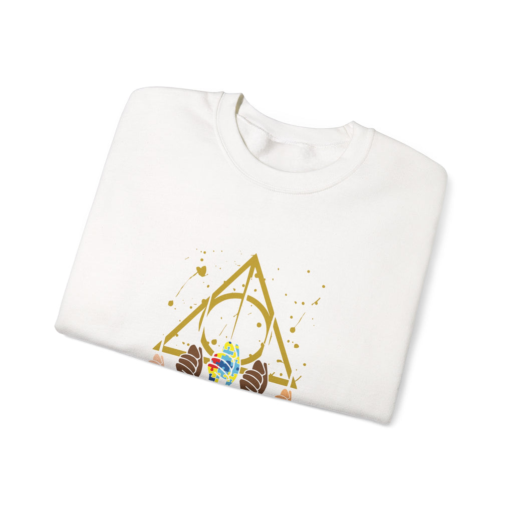 Be Kind Crewneck Sweatshirt – Inclusive Hands & Golden Emblem