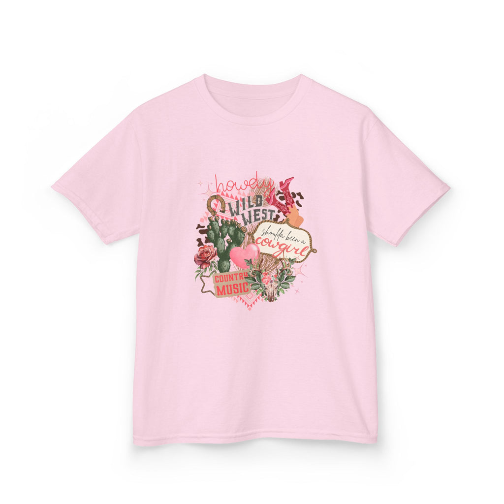 Kids Tee — "Wild West Sweetheart" Floral Cowgirl Shirt