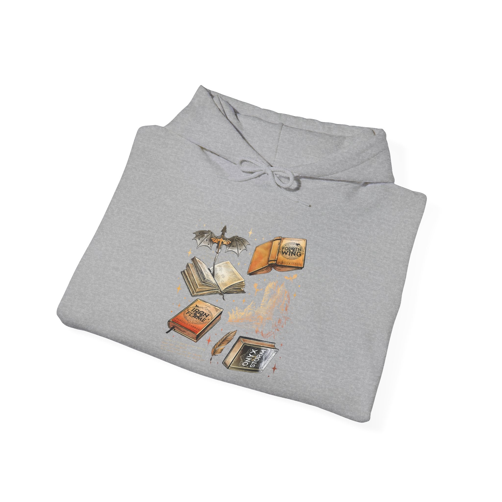 Bookish Bat Hoodie — Vintage Flying Books Graphic Pullover