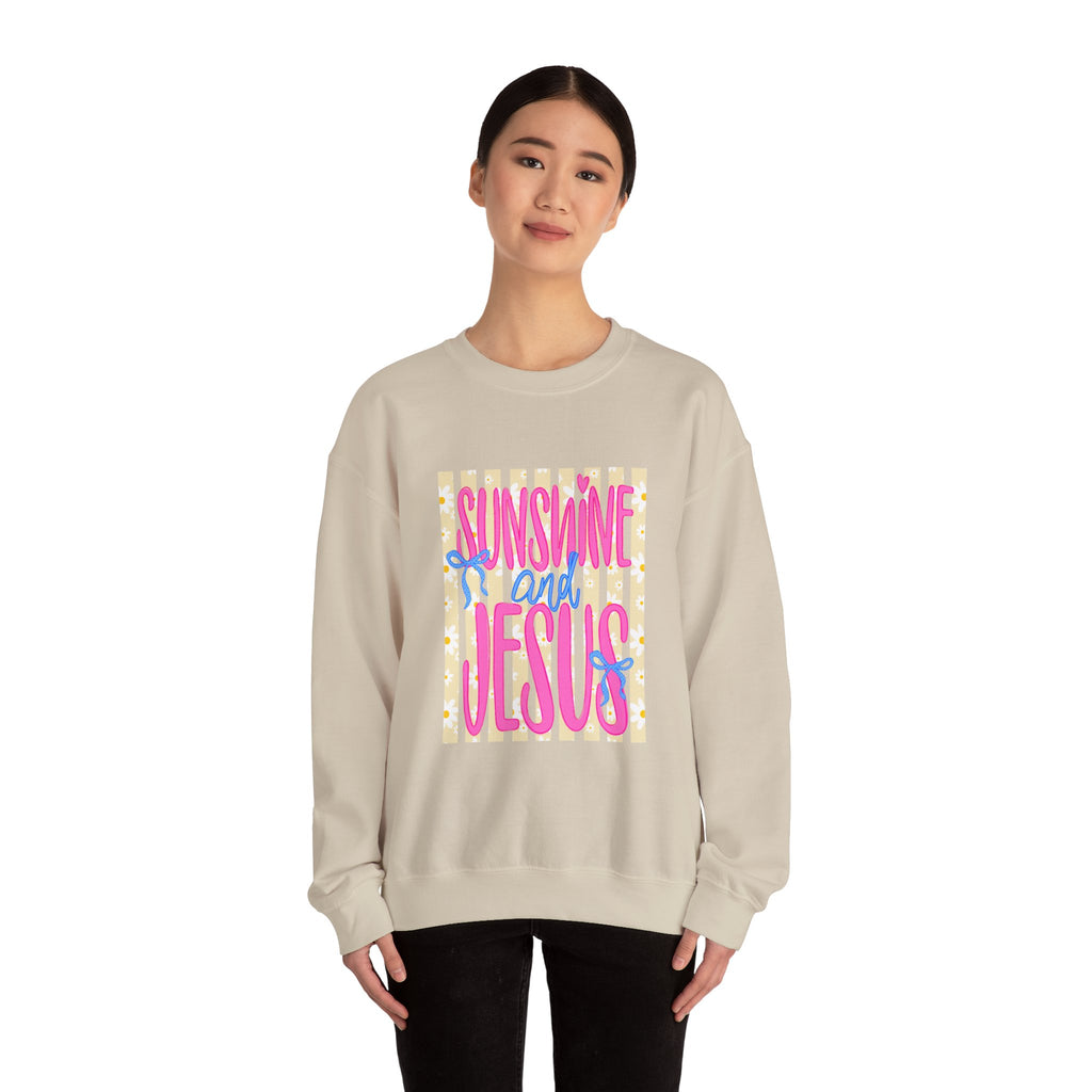 Sunshine and Jesus Sweatshirt - Christian Faith Crewneck