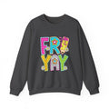 Fro-Yay Crewneck Sweatshirt — Colorful Retro Cartoon Graphic