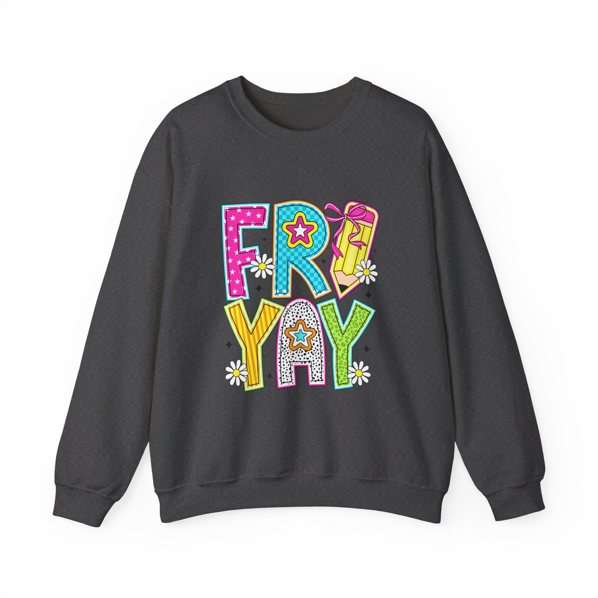 Fro-Yay Crewneck Sweatshirt — Colorful Retro Cartoon Graphic