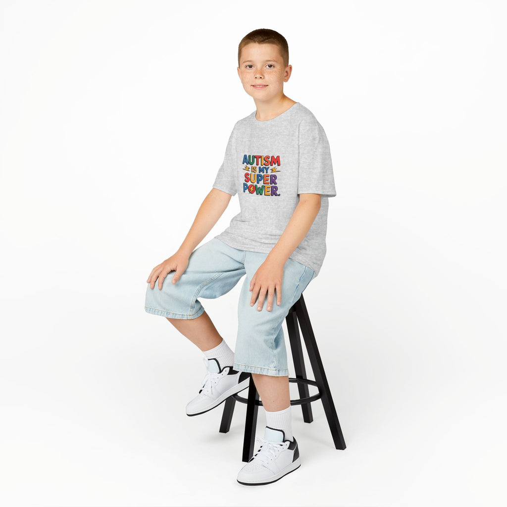 Kids T-Shirt — "Autism Is My Superpower" Colorful Pride Tee for Autism Awareness