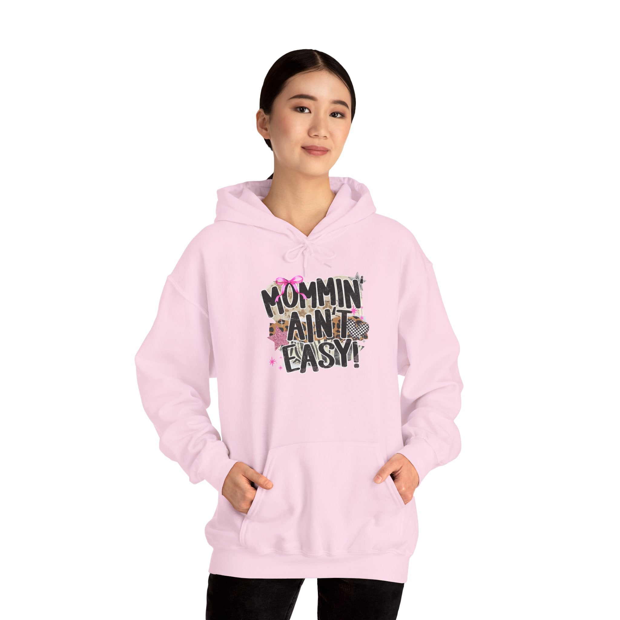 Mommin' Ain't Easy Hoodie — Funny Floral Mom Hooded Sweatshirt