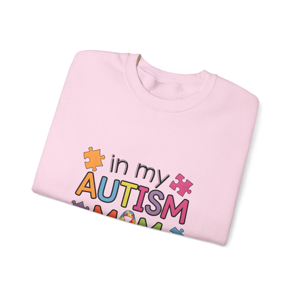 Autism Mom Crewneck Sweatshirt — "In My Autism Mom Era" Pullover with Puzzle Piece Design