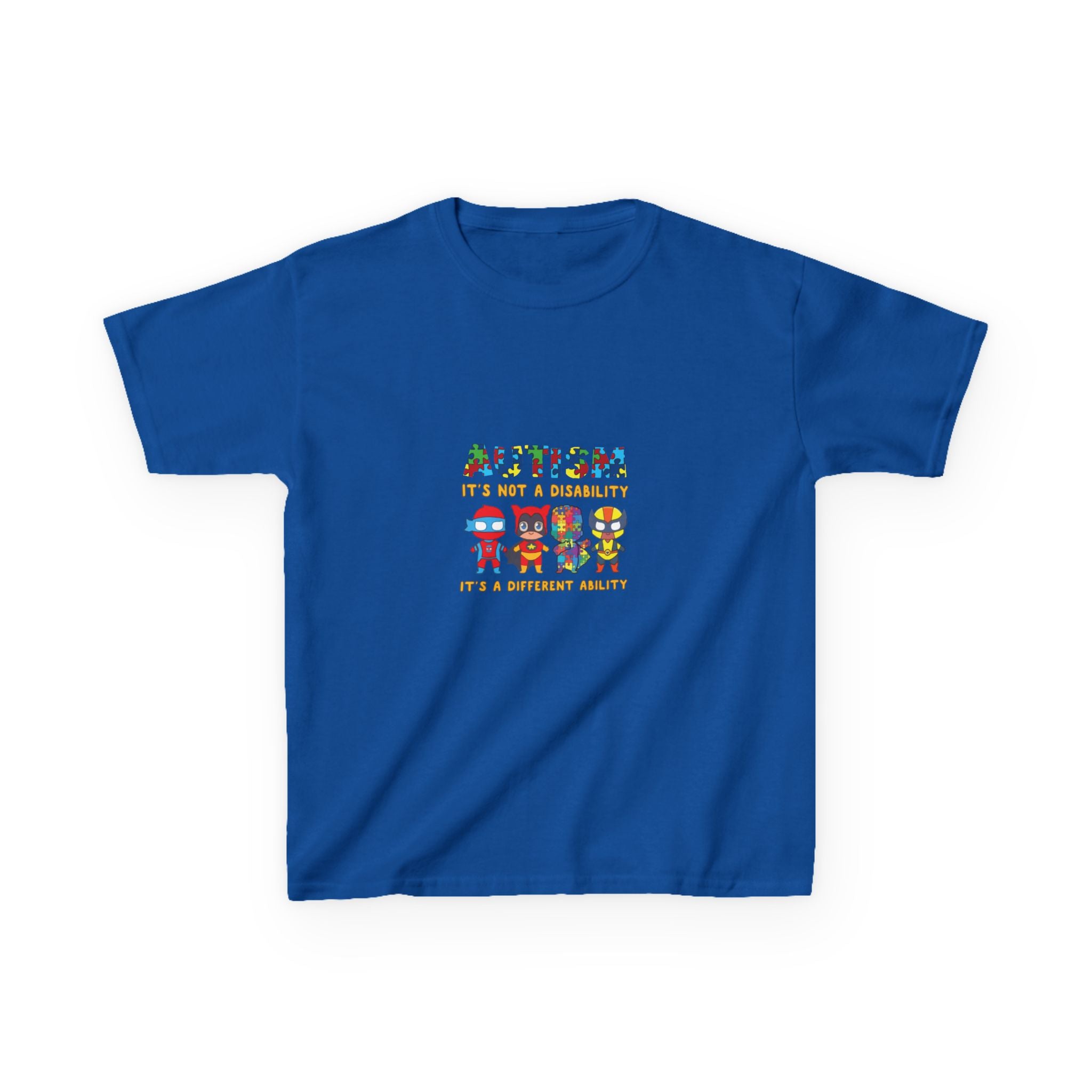 Autism It's Not A Disability Kids T-Shirt — Colorful Neurodiversity Awareness Tee