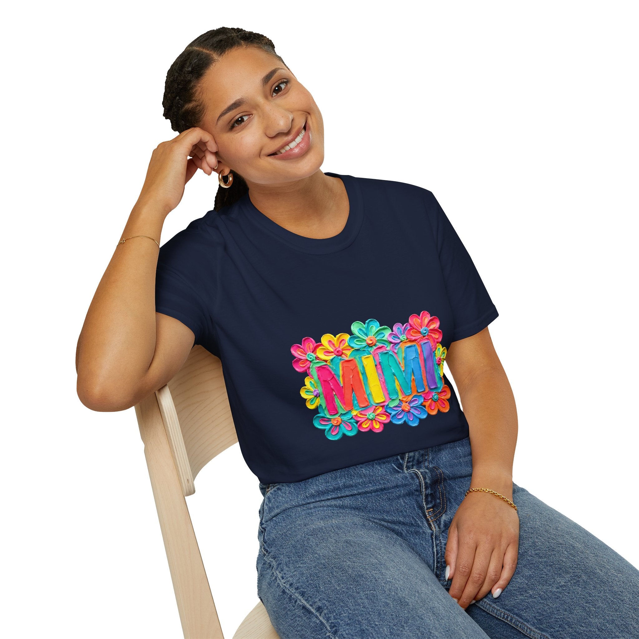 Mimi Floral Tee — Bright Colorful 'MIMI' Graphic T-Shirt