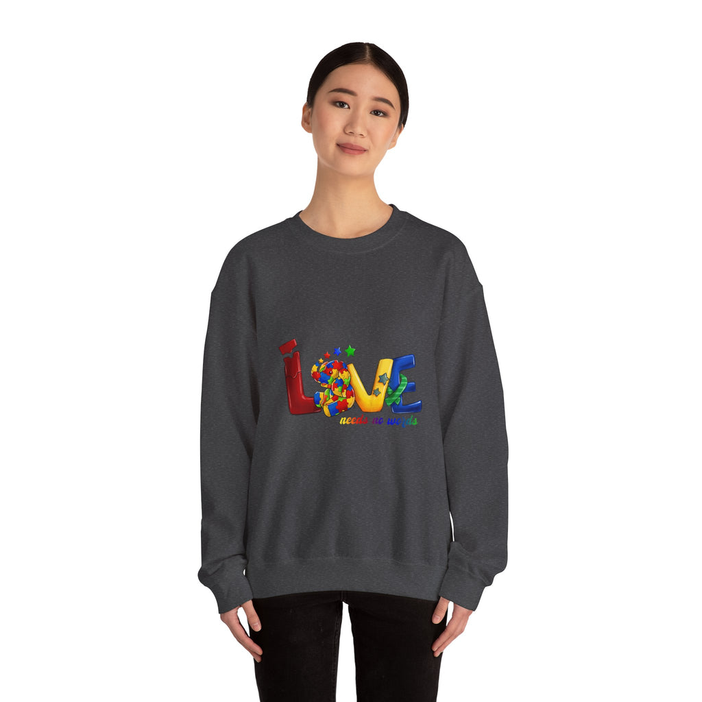 Love Needs No Labels Sweatshirt — Rainbow Pride Crewneck
