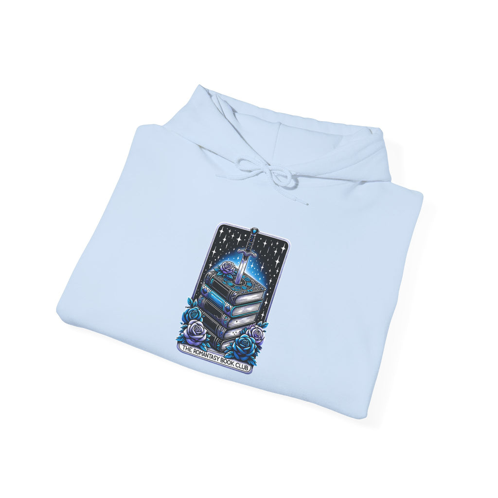 Celestial Books Hoodie — 'Read Between the Stars' Night Sky Book Lover Sweatshirt