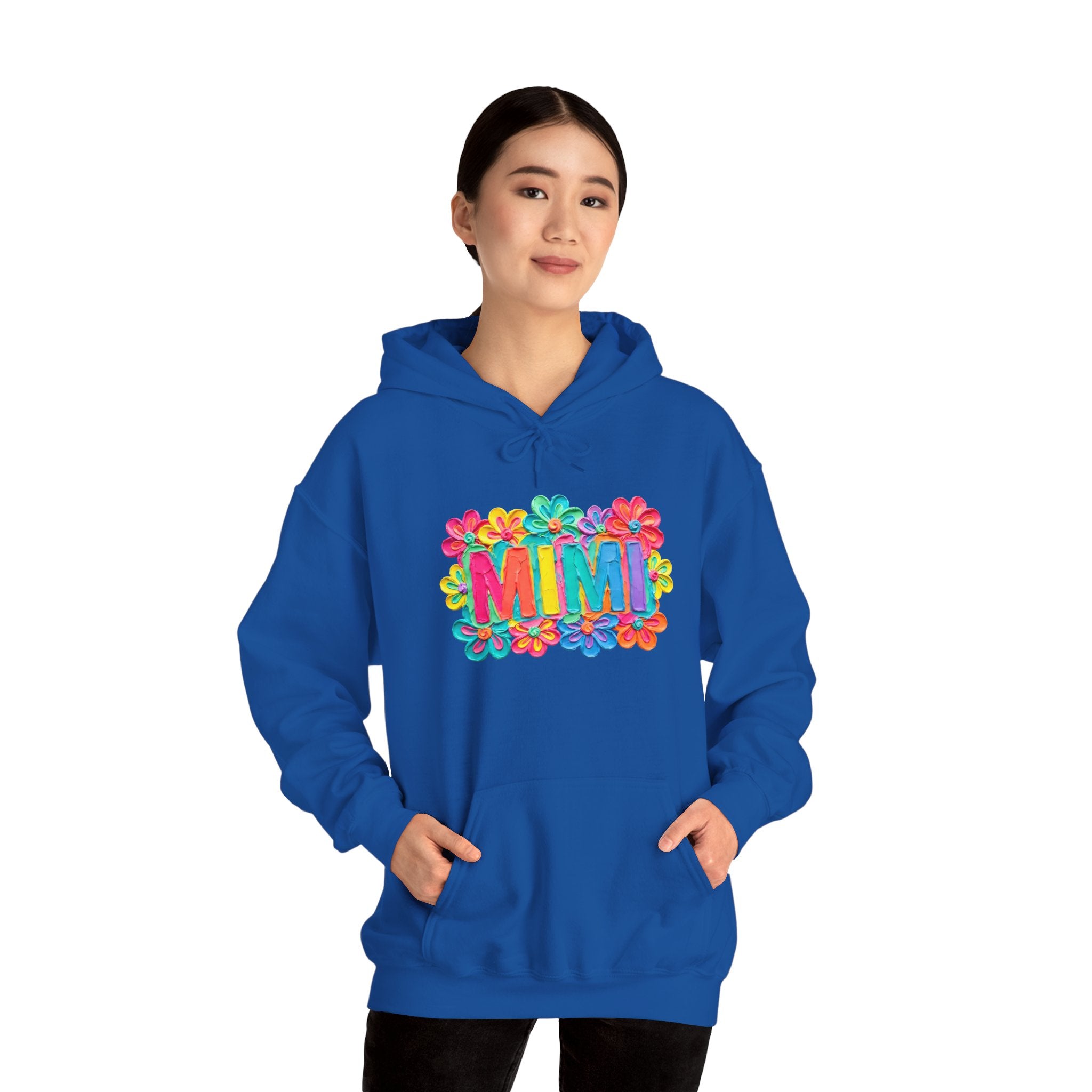 Mimi Floral Hoodie — Colorful Retro Flower Graphic Sweatshirt
