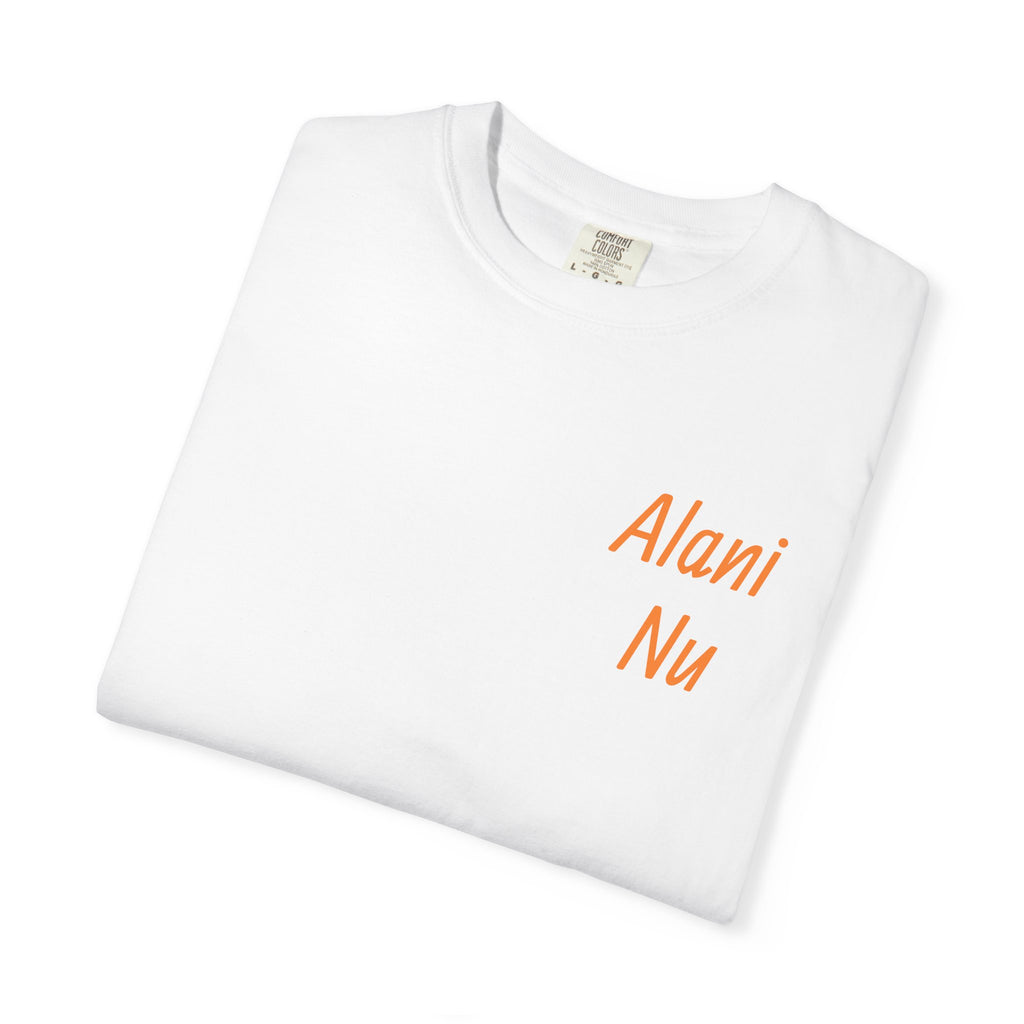 Alani Nu Beach Pop Graphic T-Shirt — Pink Flamingo, Citrus & Soda Can Design