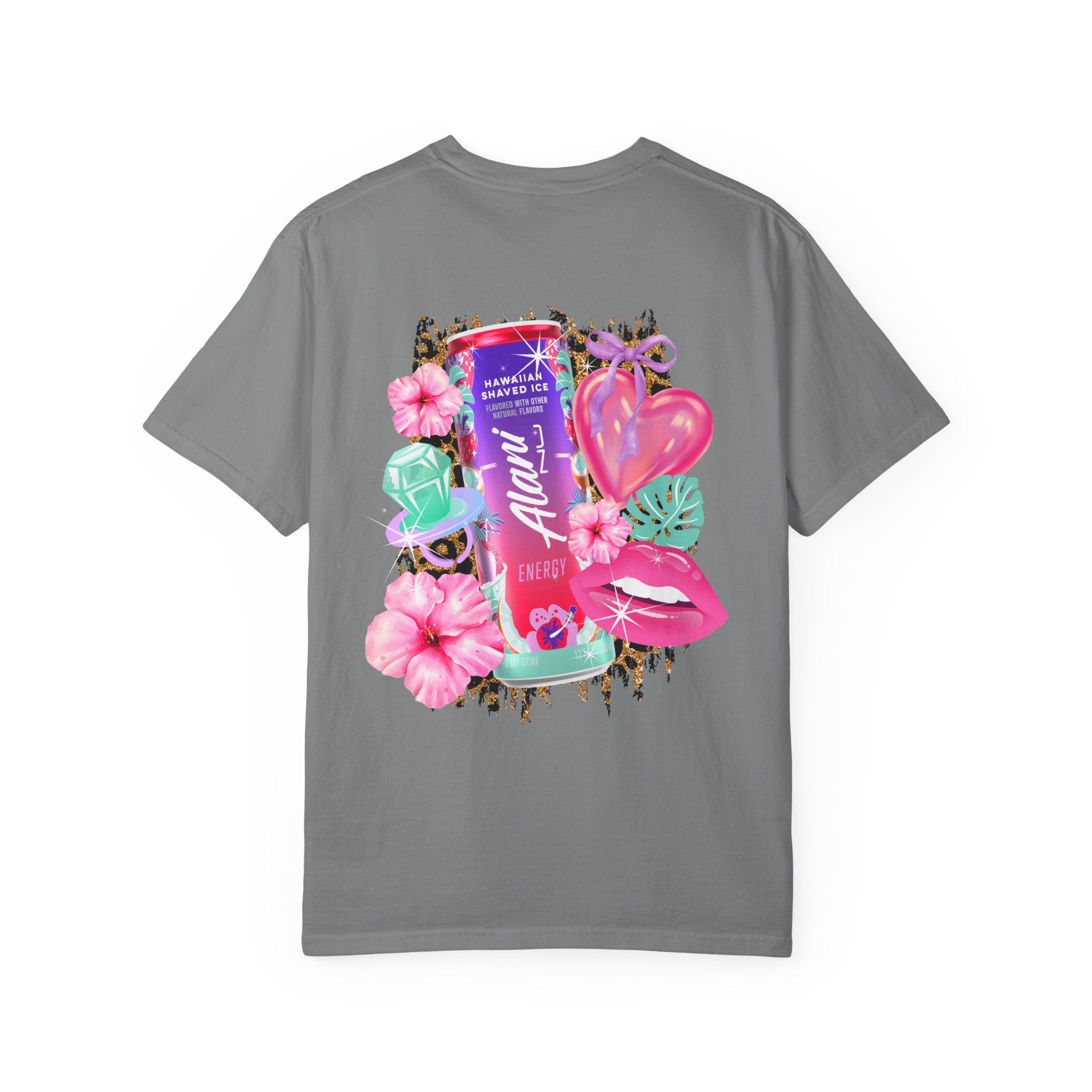 Aloha Nu Graphic T-Shirt — Tropical Hibiscus Drink Design