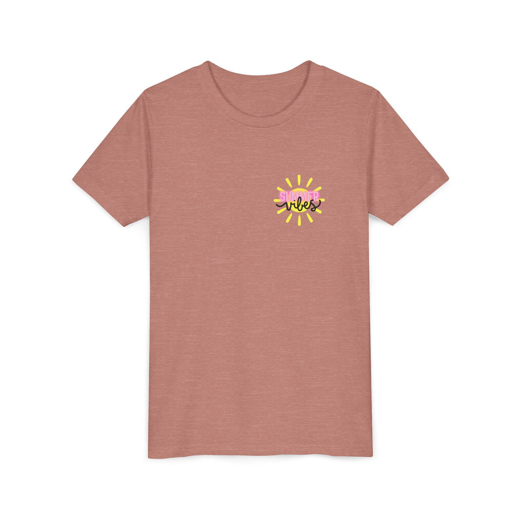 Youth Tee — "SUMMER Vibes" Pink Floaty Checkerboard Kids T-Shirt
