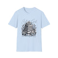 Book Lover T-Shirt — "Just a Girl Who Loves Books" Floral Stack Design