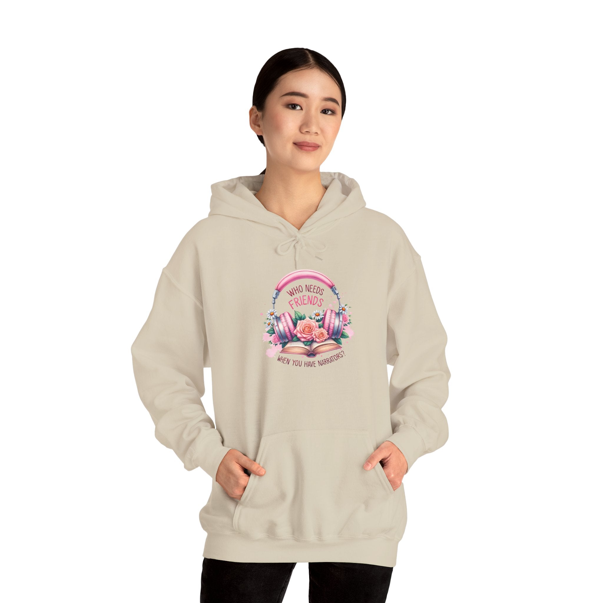 Hoodie — "You Need a Friend" Floral Comfort Pullover