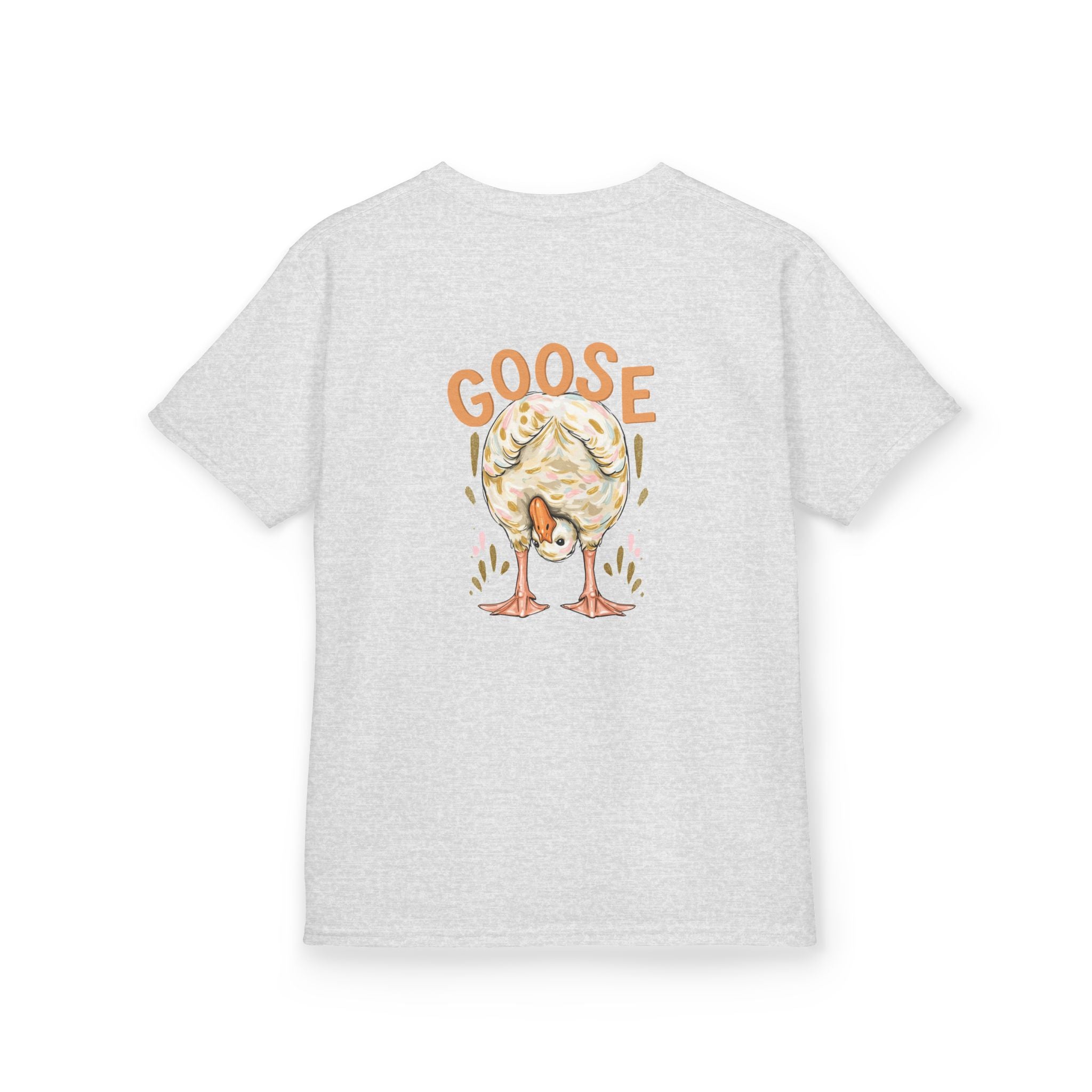 Kids Tee — Cute Duck & Goose Illustration ("Duck Duck" Front, "Goose" Back)