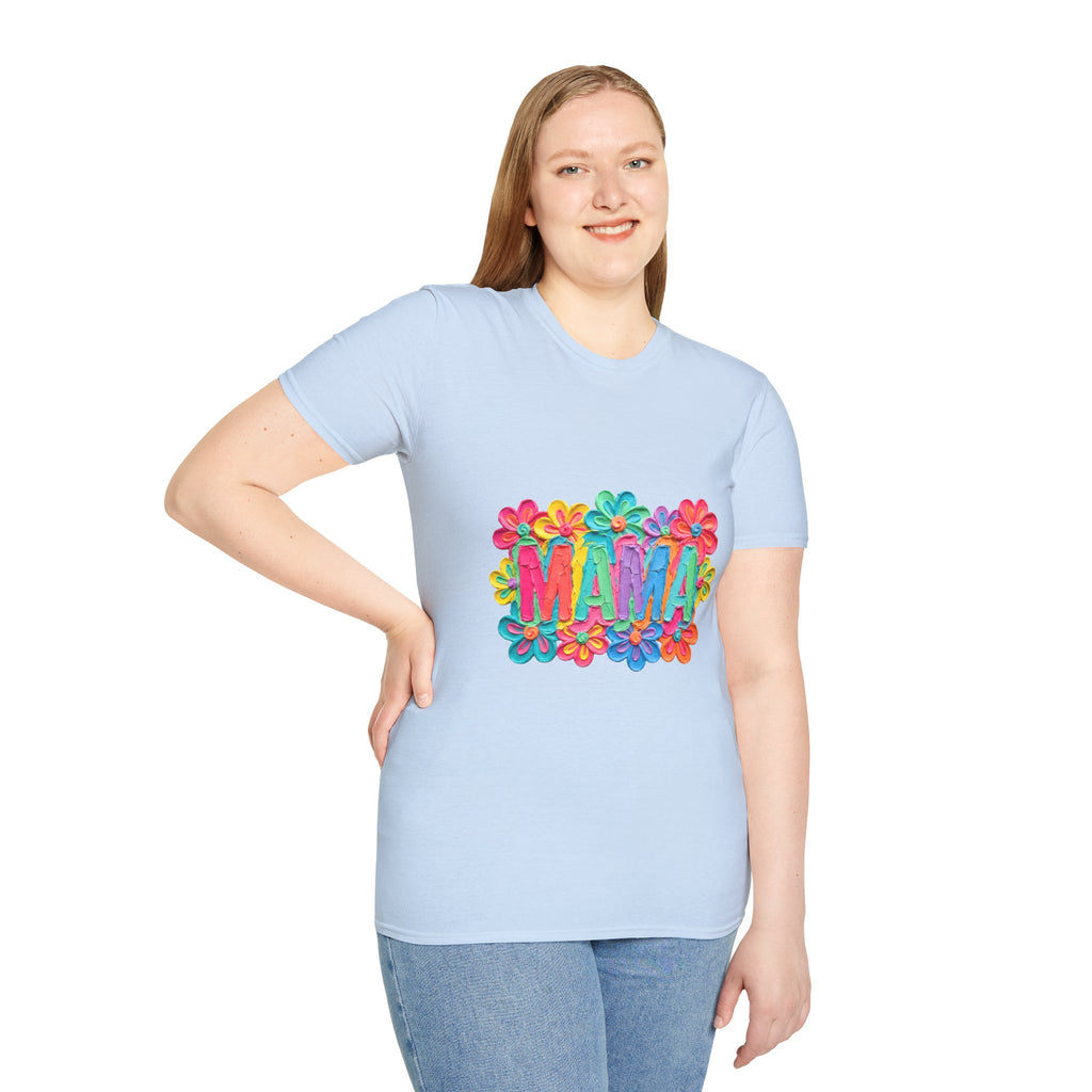 Mama Floral T-Shirt — Colorful Flower Mom Shirt for Mother's Day
