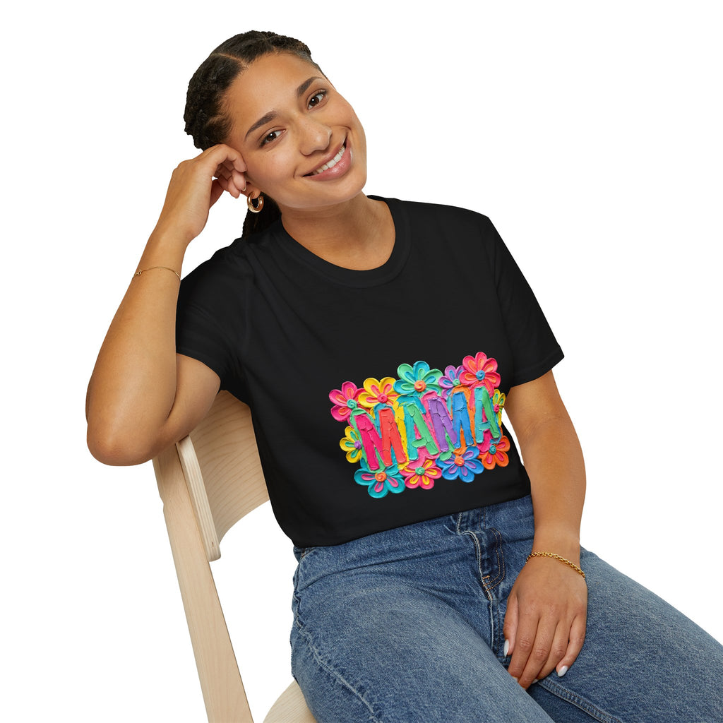 Mama Floral T-Shirt — Colorful Flower Mom Shirt for Mother's Day