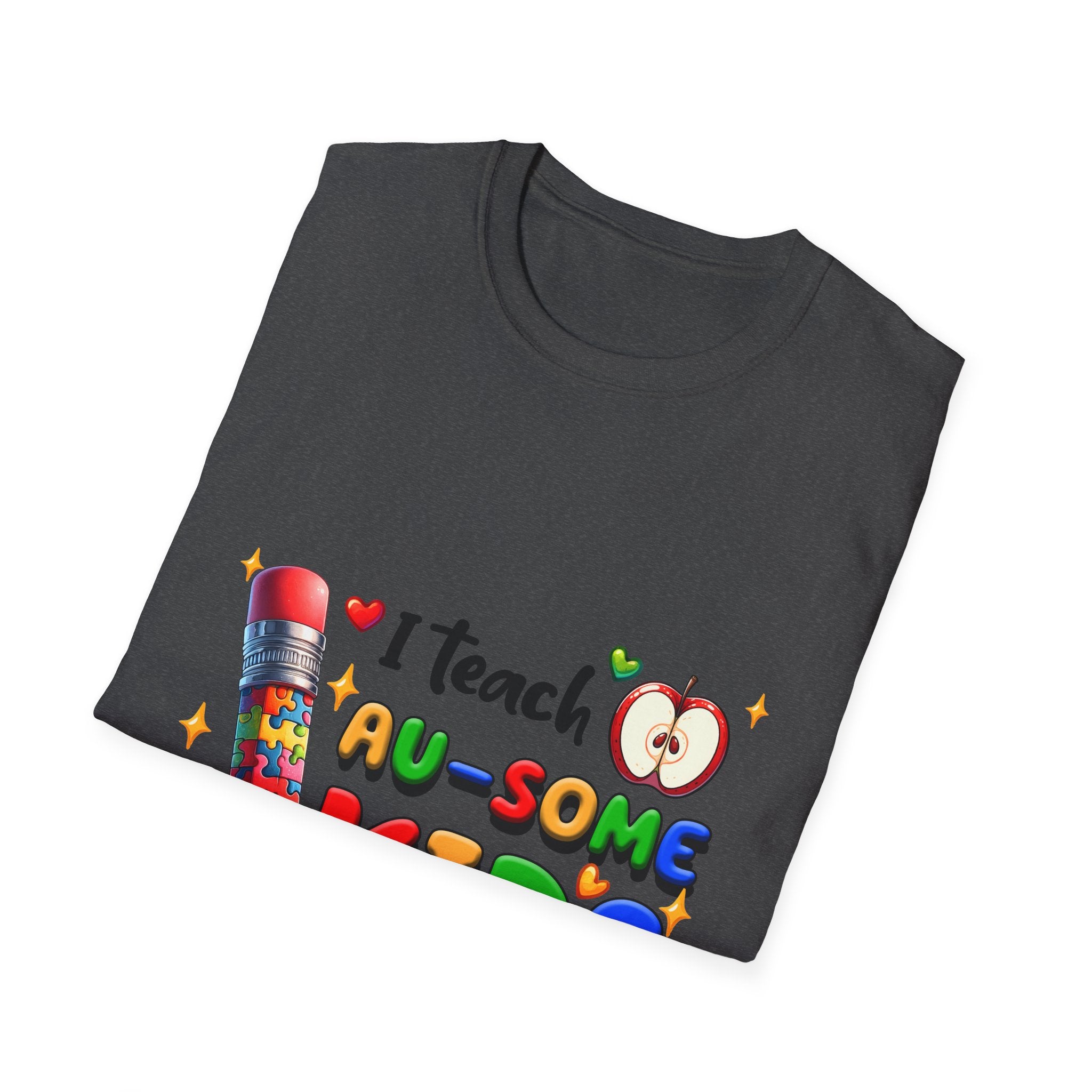 Teacher T-Shirt — "I Teach AU-SOME Kids" Colorful Autism Awareness Tee