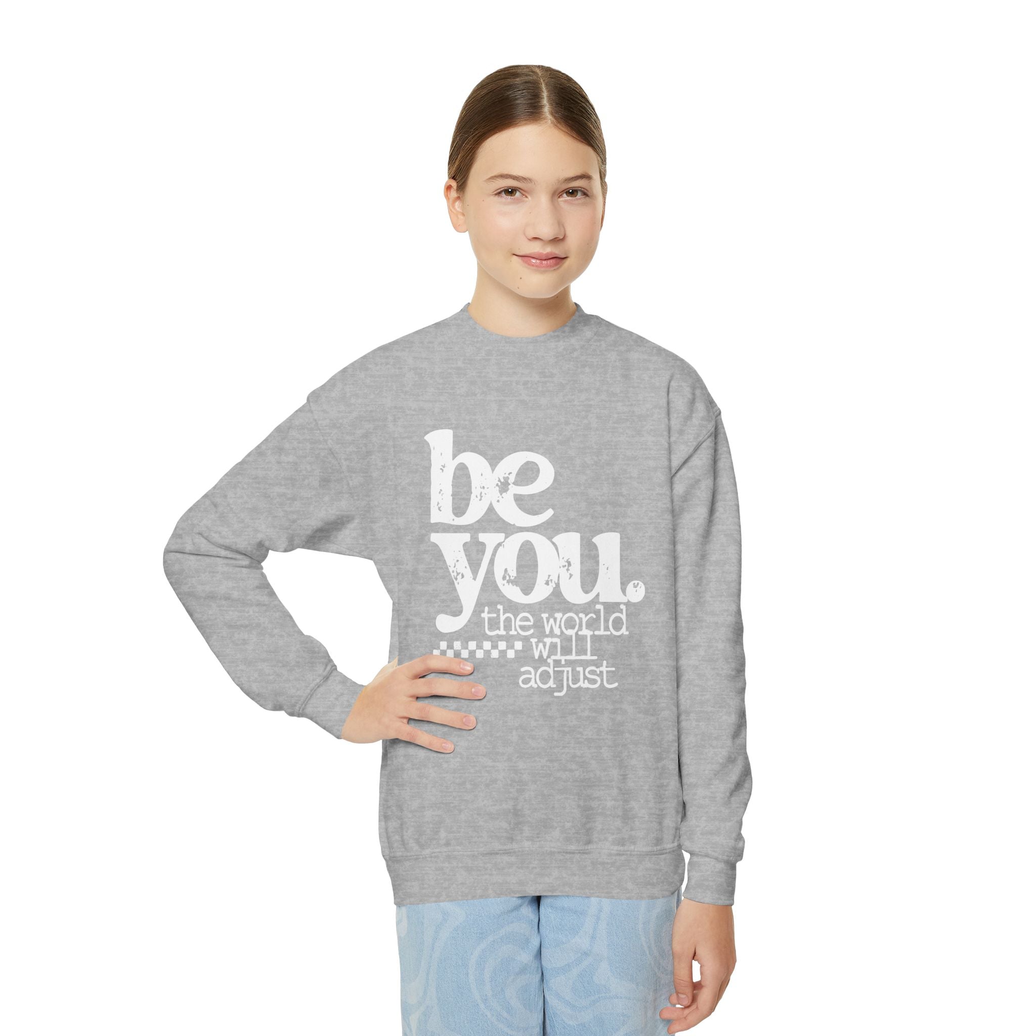 Youth Crewneck Sweatshirt — Classic White Kids Pullover