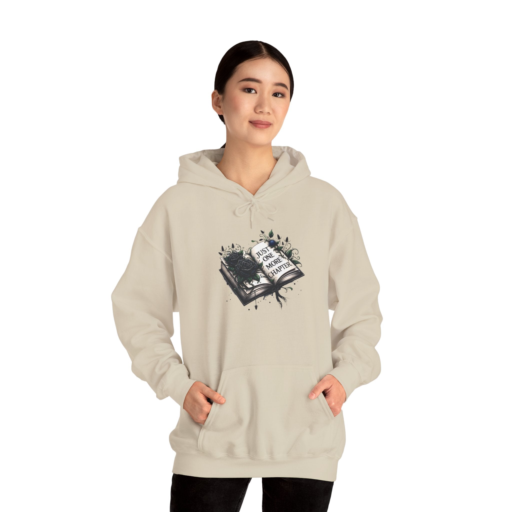 Hoodie — Open Book Illustration 'Read More Books' Cozy Literary Sweatshirt