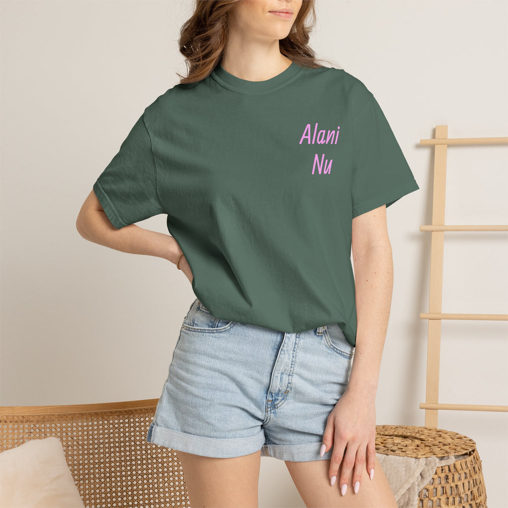 Graphic T-Shirt — Pastel 'Good Vibes' Disco Design (Alami Nu)