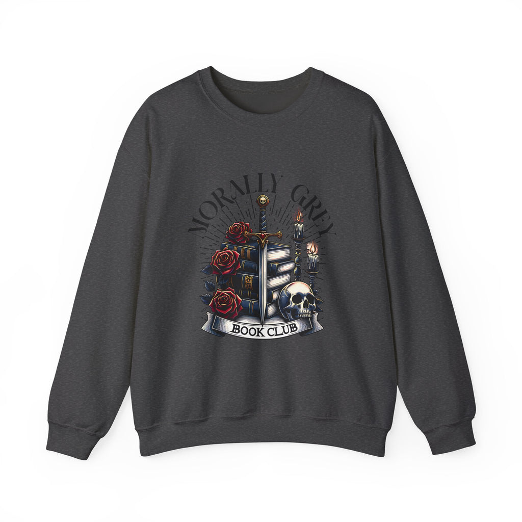 Morally Grey Book Club Sweatshirt — Gothic Booklover Crewneck