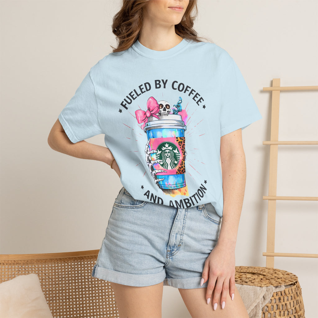 Fueled by Coffee and Ambition Graphic T-Shirt