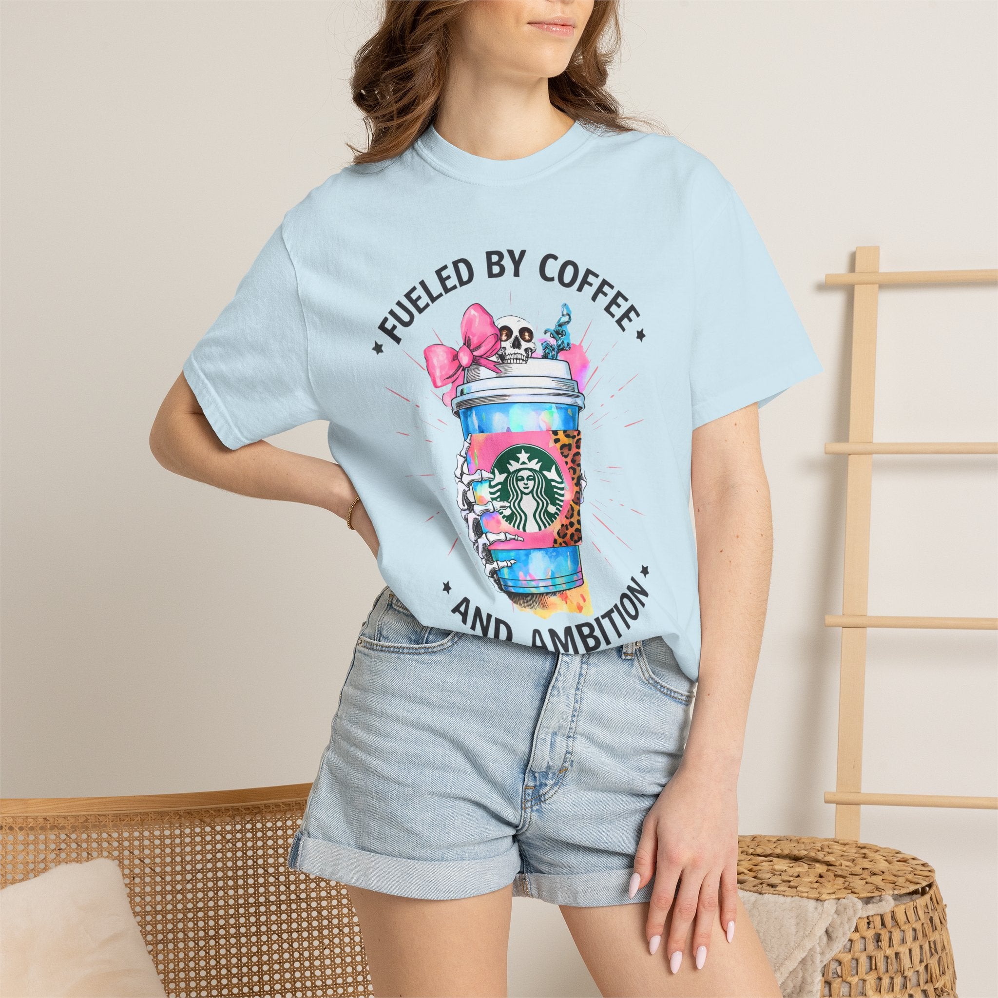 Fueled by Coffee and Ambition Graphic T-Shirt