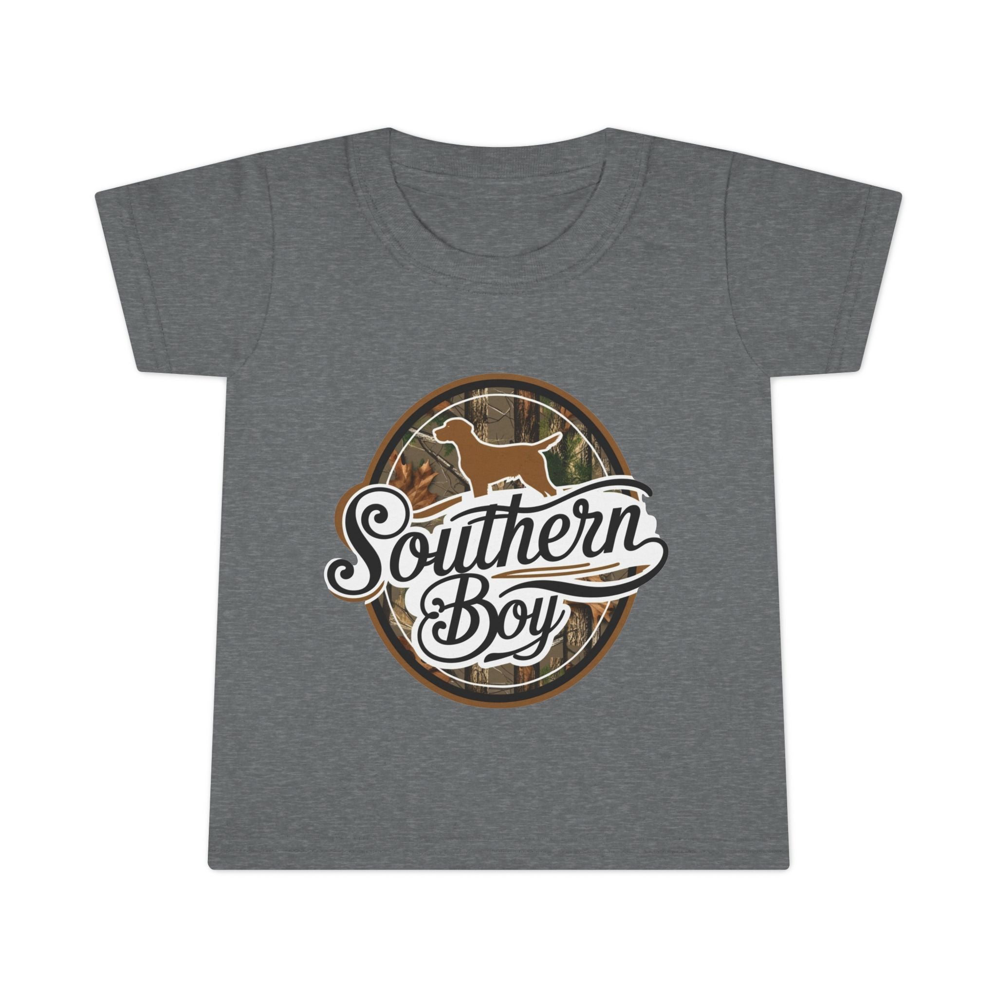 Toddler T-Shirt — "Southern Boy" Camouflage Puppy Graphic