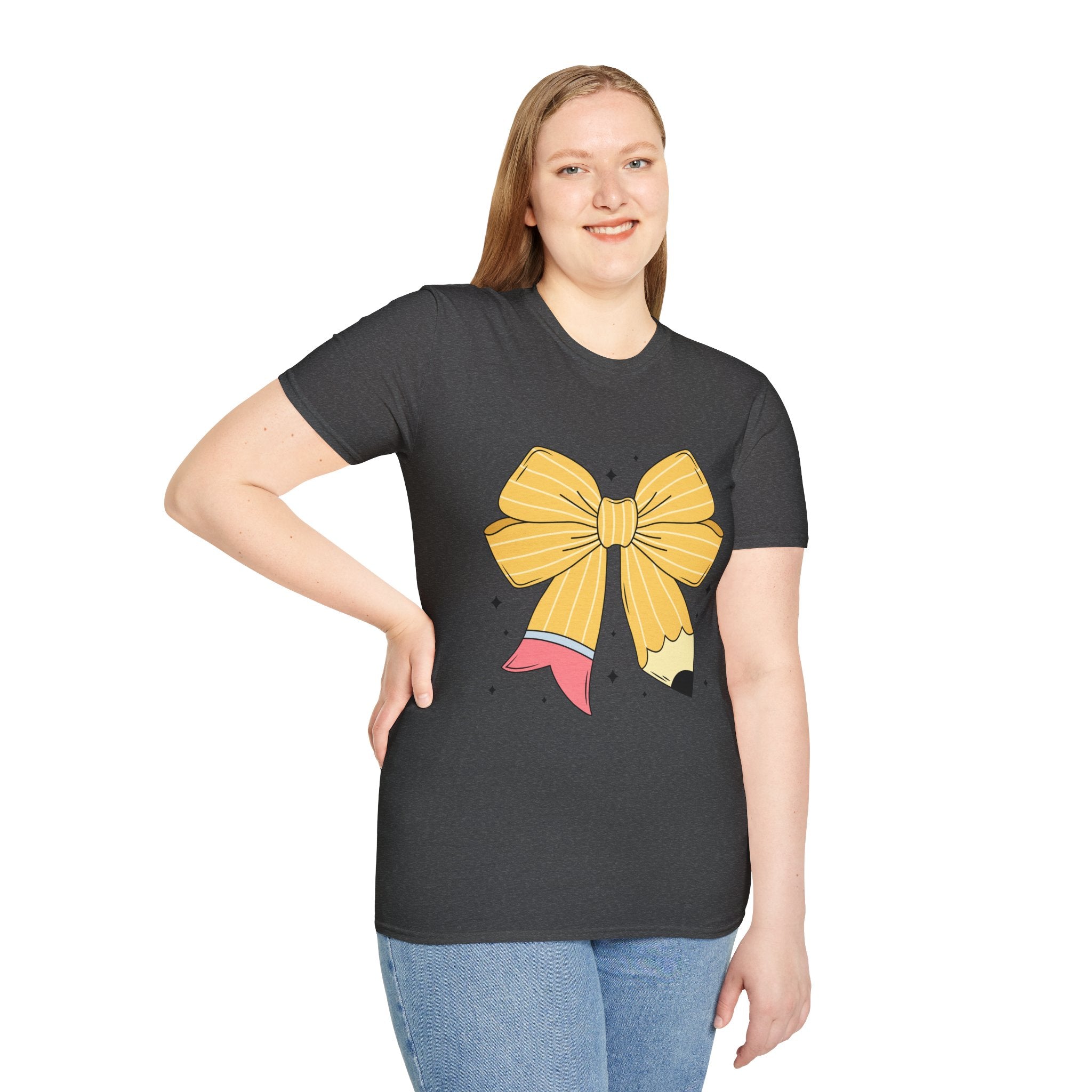 Pencil Bow T-Shirt — Cute School Teacher Gift Tee
