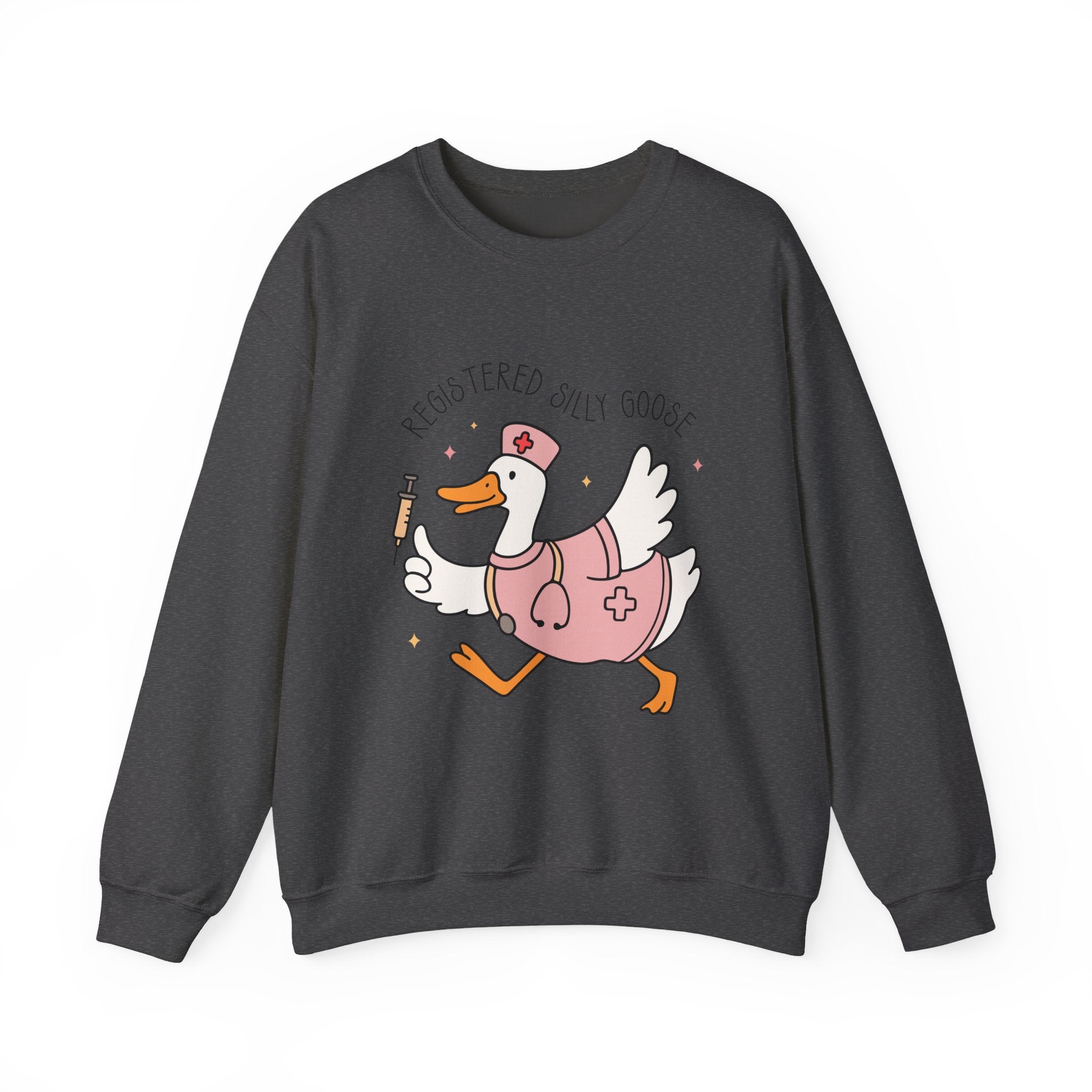 Registered Silly Goose Sweatshirt — Cute Nurse Goose Graphic Crewneck