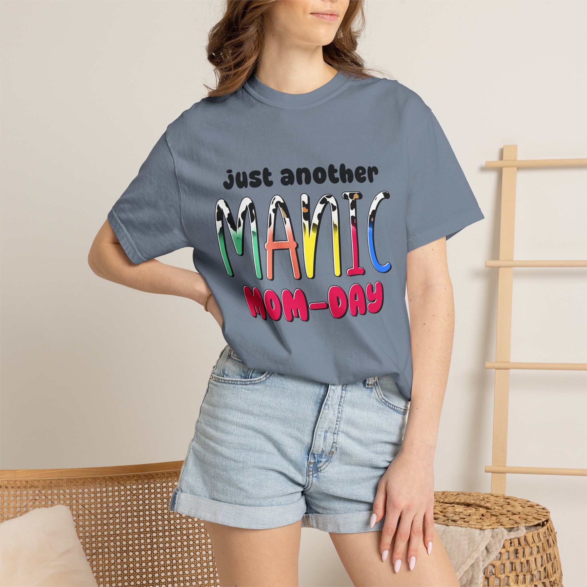 Mom-Day Graphic T-Shirt — "Just Another Manic Mom-Day" Colorful Mother's Day Tee