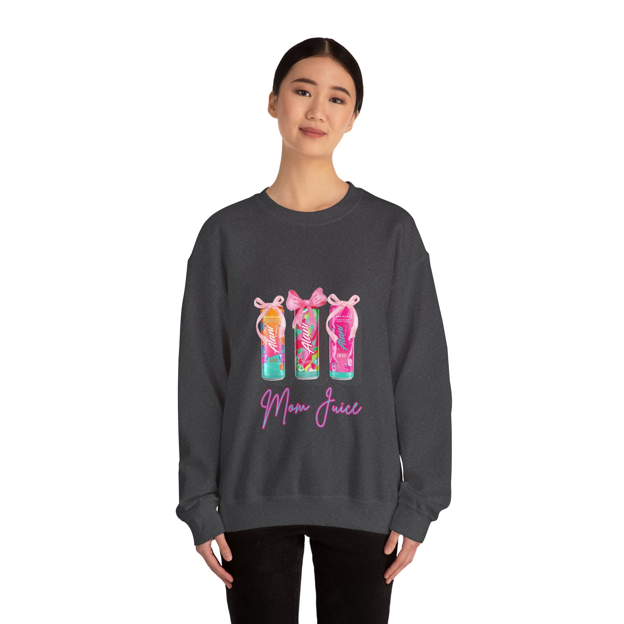 Mom Juice Sweatshirt – Cute Tropical Juice Cups Graphic Crewneck