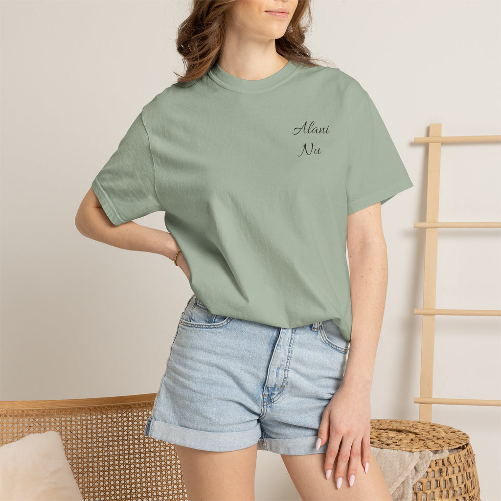 Graphic T-Shirt — Retro Tattoo Collage with 'Aloha Nui' Can