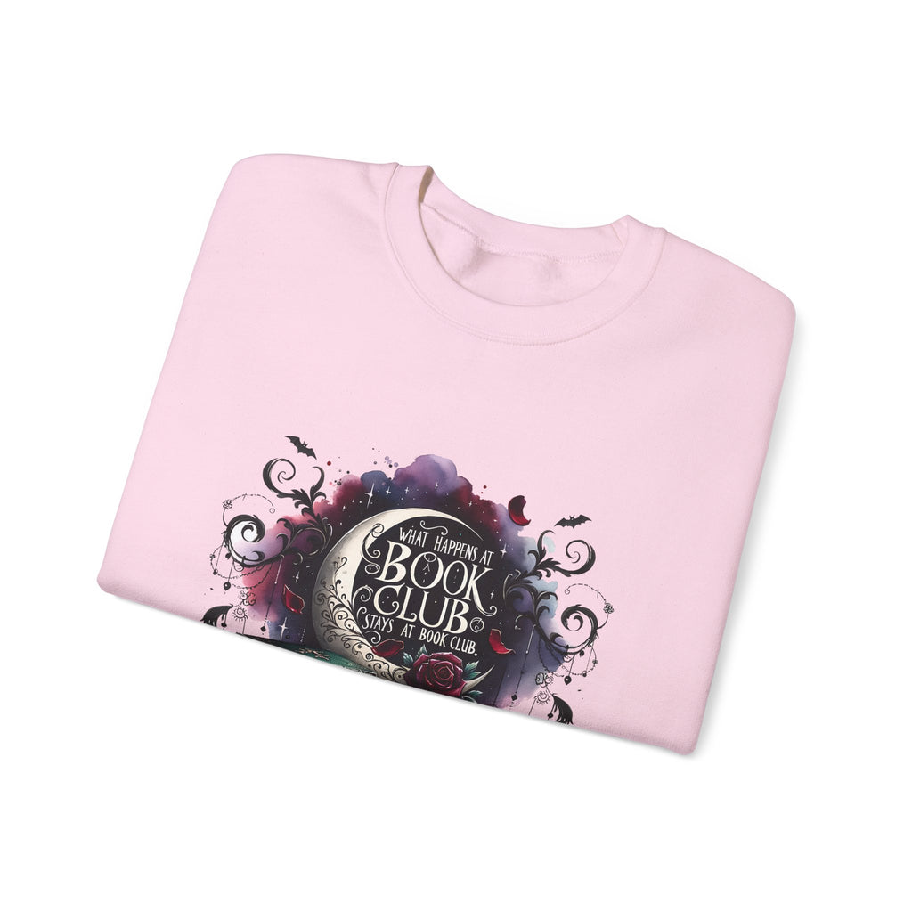 Book Club Crewneck Sweatshirt — Cozy Literary Stack & Tea Design