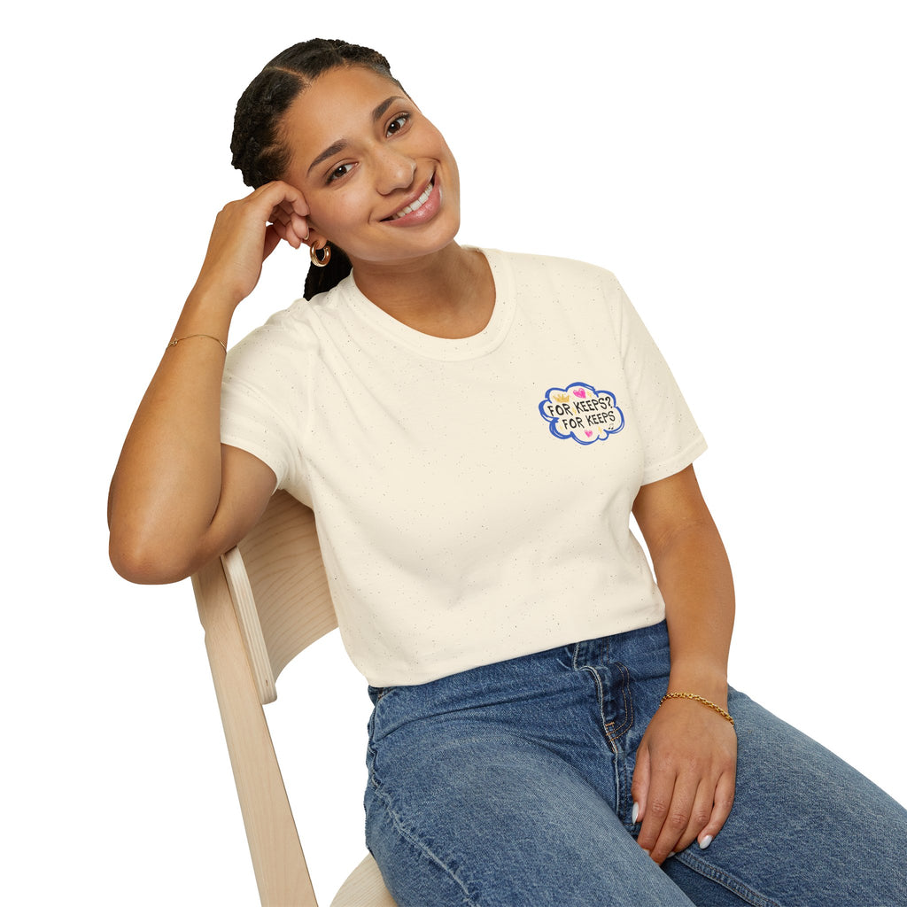Crew Tee — 'For Keeps' Doodle Art Signature T-Shirt